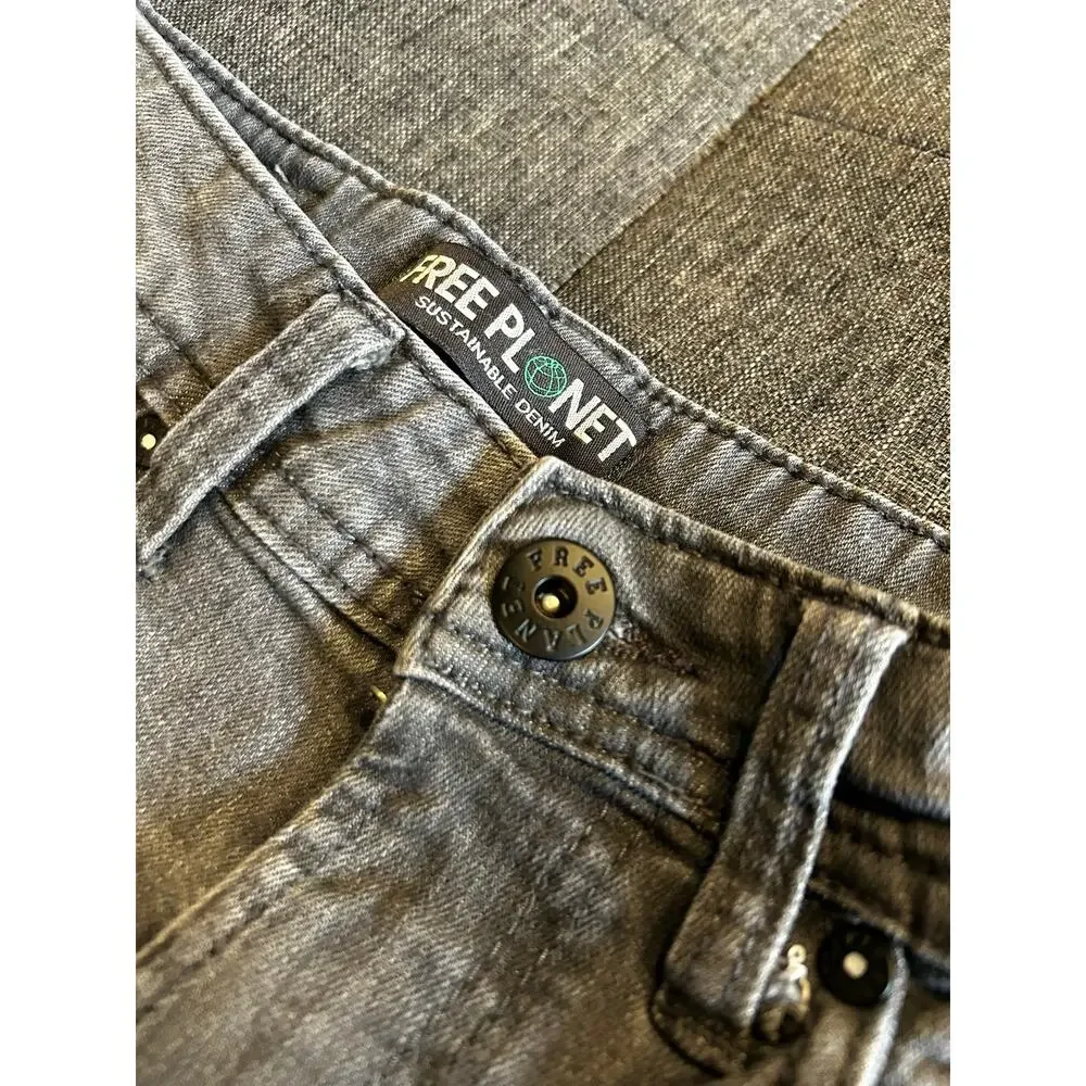 Free Planet Sustainable Denim Stretch Straight Leg Jeans - (Unisex Size 28 x 30)